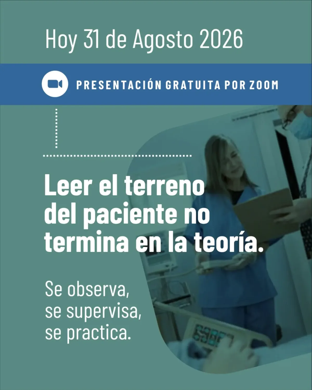 Publicación de UMLAC: leer el terreno del paciente no termina en la teoría; se observa, se supervisa y se practica.