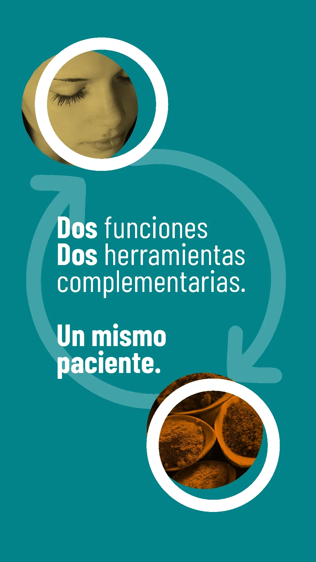 Lámina 1 de 8. Dos funciones. Dos herramientas complementarias. Un mismo paciente.