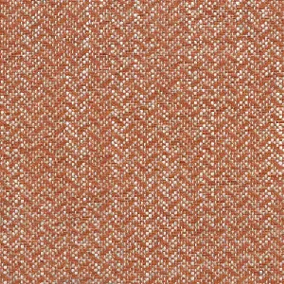 Gros plan texturé du tissu d'ameublement CALLAO coloris terracotta, mélange lin et coton, Motifs en chevrons subtils.