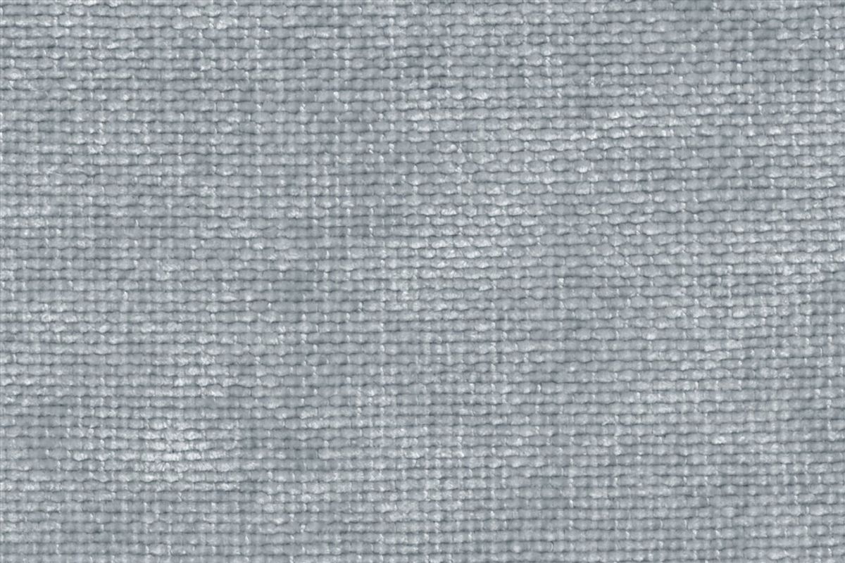 Gros plan texturé du tissu d'ameublement FRESNO gris argenté, 100% polyester chenille haute résistance (30000 cycles.