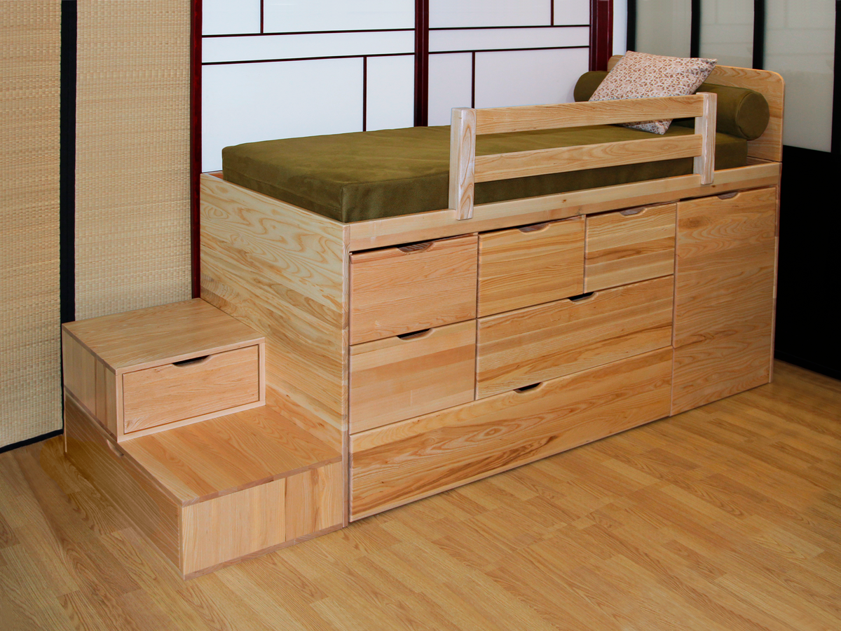 Lit tiroirs MASSAKO 1000