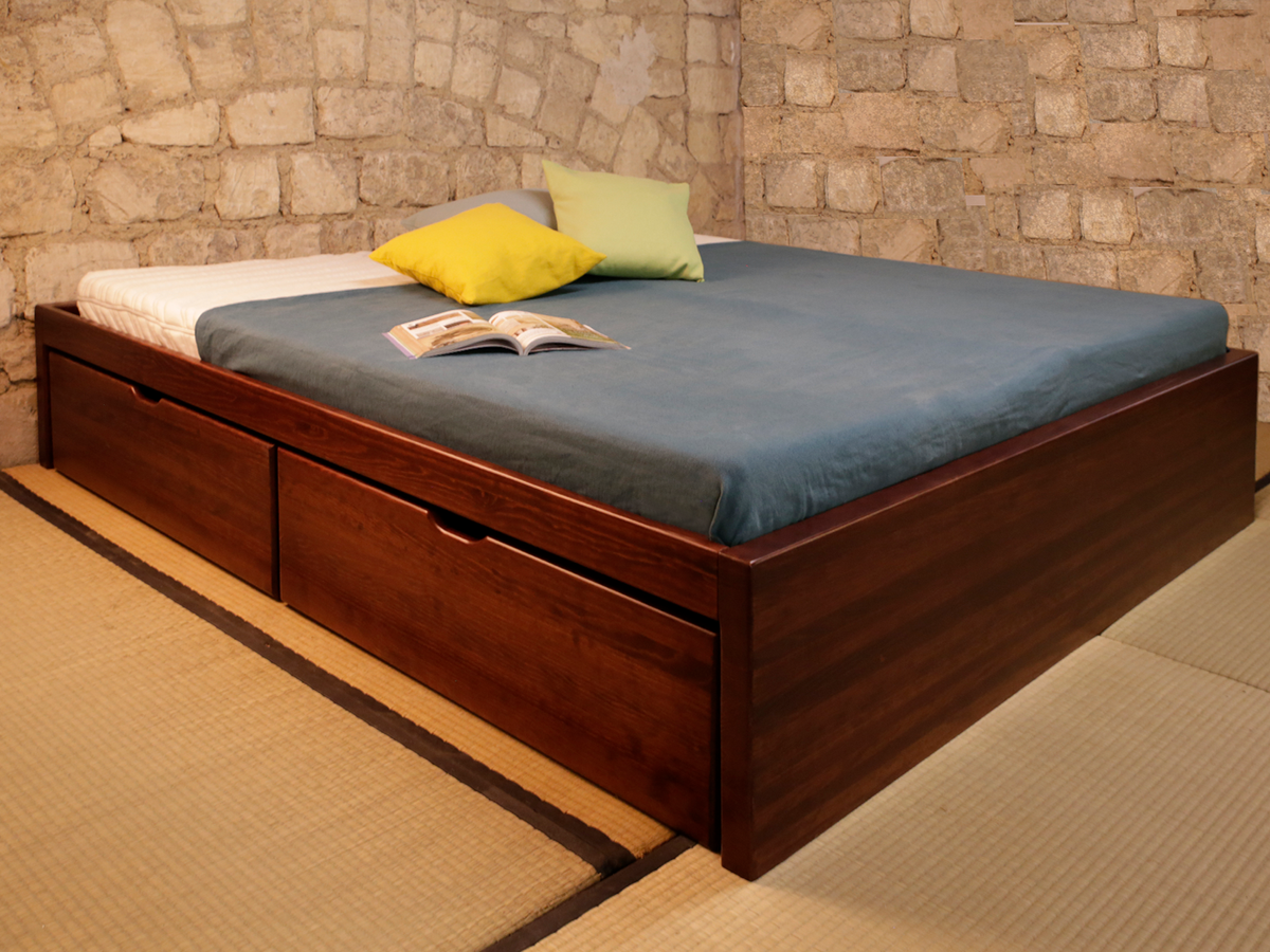 Lit tiroirs MASSAKO 400