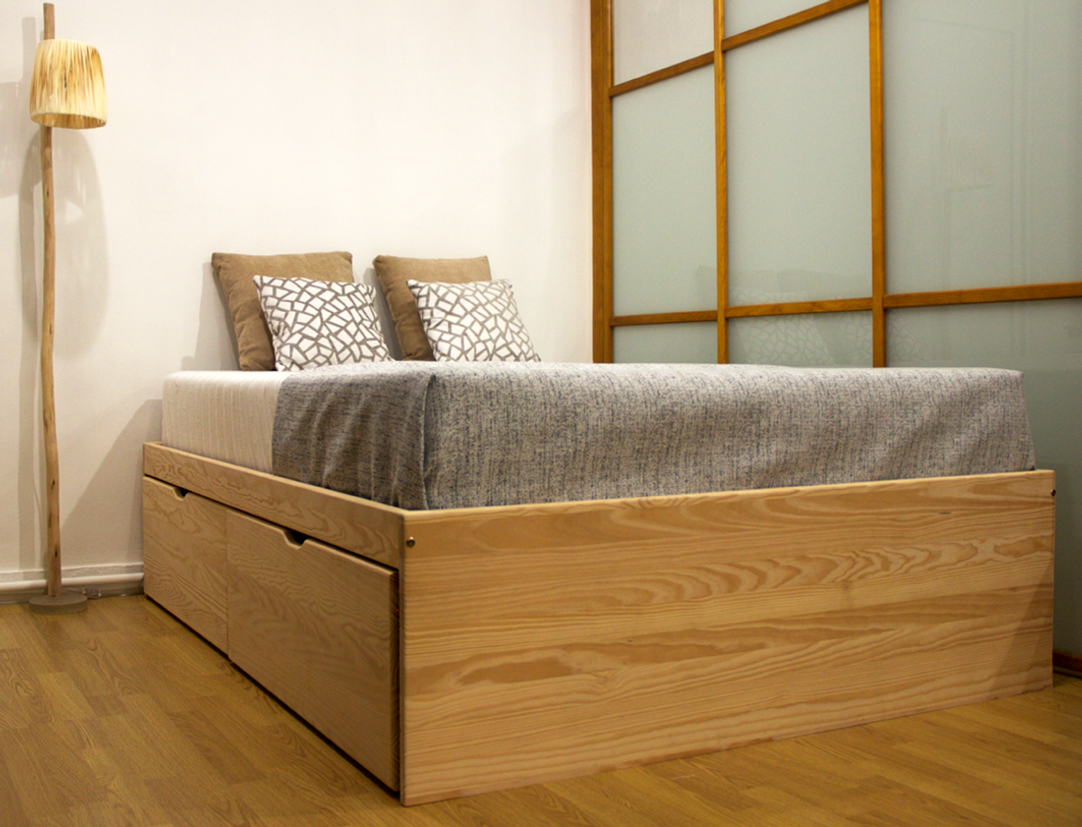 Lit tiroirs MASSAKO 460