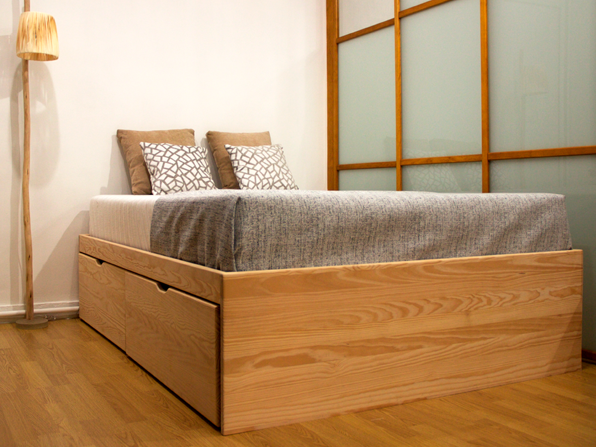 Lit tiroirs MASSAKO 460