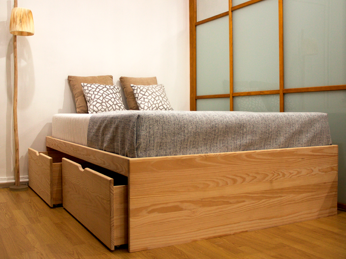 Lit tiroirs MASSAKO 460