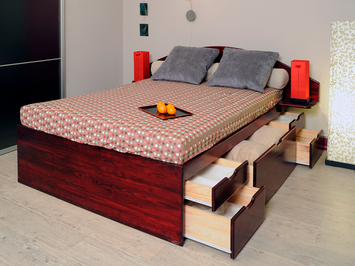 Lit tiroirs MASSAKO 460