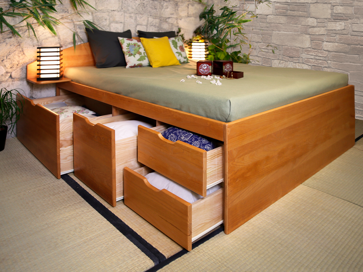 Lit tiroirs MASSAKO 550