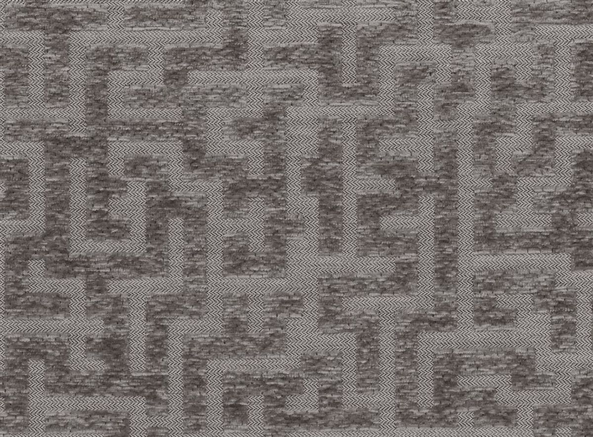 Tissu d'ameublement Jacquard META, motif géométrique gris, Traitement hydrofuge H2Oh!, résistant (30000 cycles.