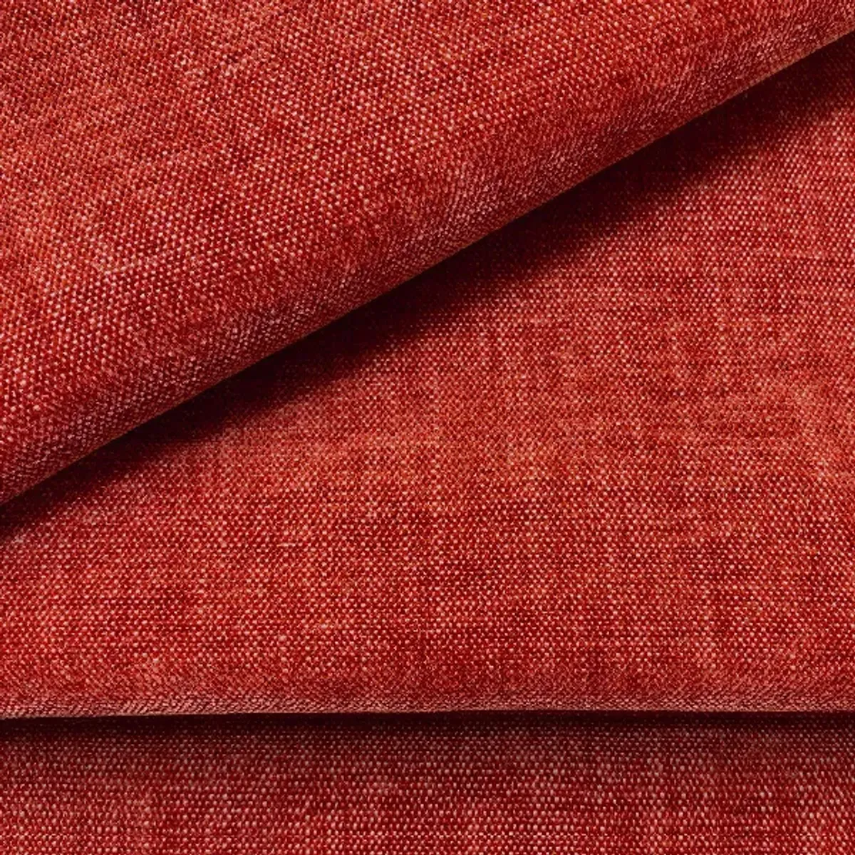 Tissu d'ameublement ROBER rouge effet flammé, tissage chenille luxueux, Résistant (90000 cycles Martindale), toucher.