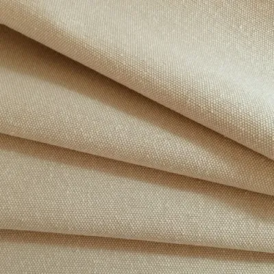 Tissu d'ameublement ALBERTA, coloris beige neutre, 67% coton naturel et traitement Teflon™ anti-tâches, Douceur.