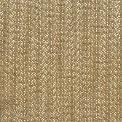 Gros plan sur le tissu CALLAO couleur ocre, Motif chevron subtil en lin et coton (15% chaque) pour lits, canapés.