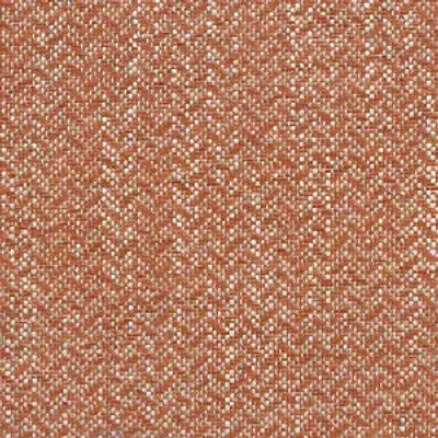 Gros plan texturé du tissu d'ameublement CALLAO coloris terracotta, mélange lin et coton, Motifs en chevrons subtils.