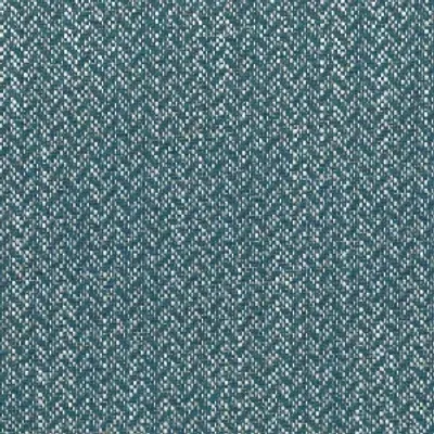 Tissu d'ameublement CALLAO bleu pétrole : motif chevron élégant en lin et coton, Textile résistant (25000 Martindale).