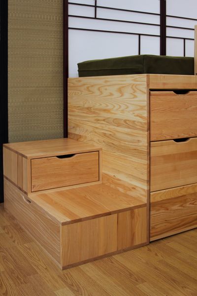 Lit Tiroir MASSAKO 1000 - Capacité Maximum & Escalier