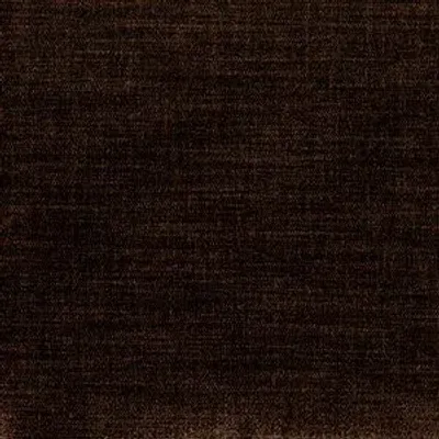 Gros plan du tissu d'ameublement ROBER effet velours flamme, coloris brun chocolat, Matière résistante (90000.